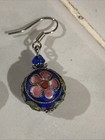 Vintage Cloisonne Ornate Round Chinese Enamel Earrings — photo 2