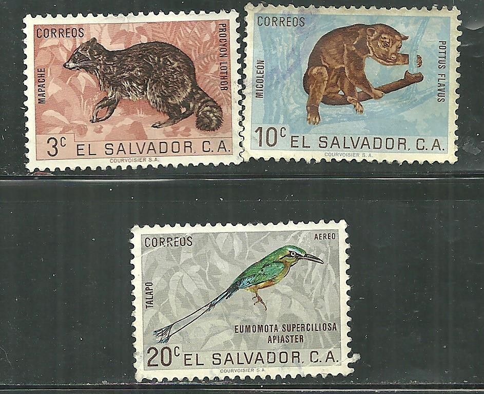 EL SALVADOR 740, 743, C203 USED LOCAL WILDLIFE
