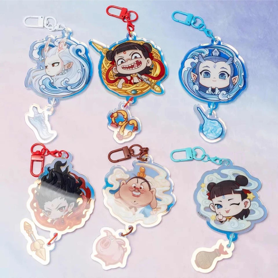 Ne Zha 2 Nezha Aobing Aoguang Aorun Shen Gongbao Acrylic Keychain
