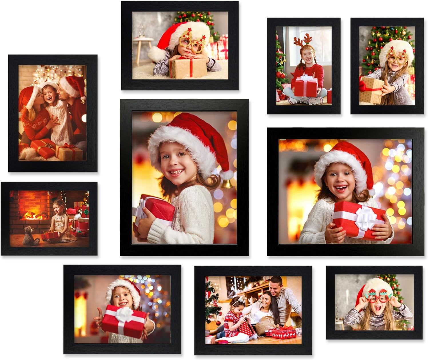 Black Picture Frames Collage Wall Decor 10 Pack, Gallery Wall Frame Set for Wall-image