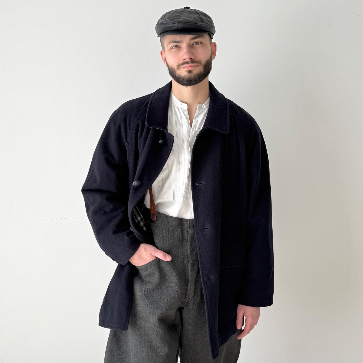 ジャケット・アウター Burberry's wool cashmere coat grey Burberry Wool Cashmere Pea Coat in Gray for Men | Lyst
