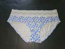 Victoria's Secret low-rise Hiphugger size Large Blue and Silver Seahorses NWT