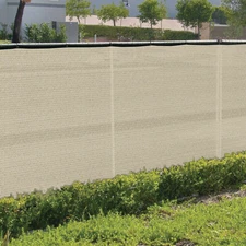 6x50' Fence Privacy Screen Outdoor Fencing Mesh Shade Net Cover Beige Windscreen