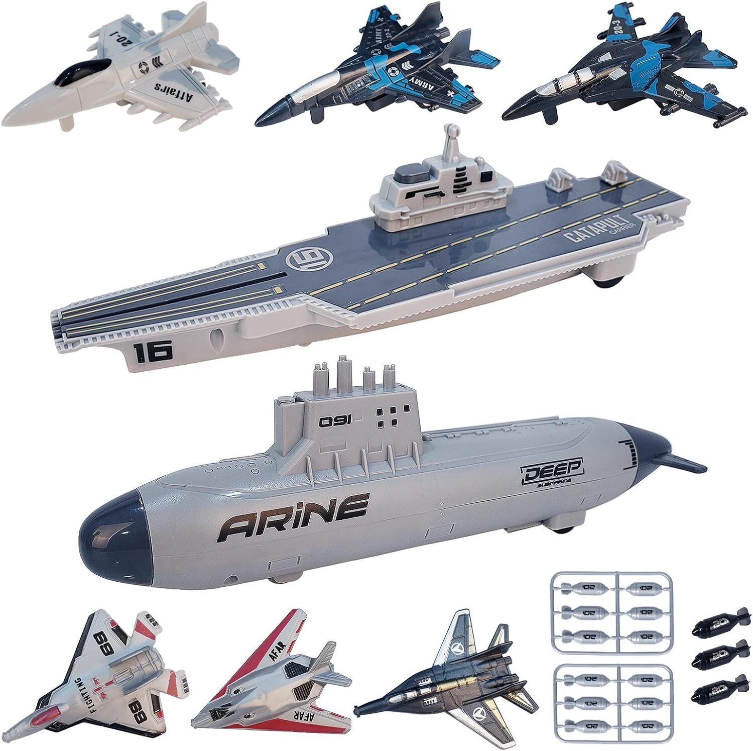 Porte-avions pour enfants et jouets militaires navals de salon