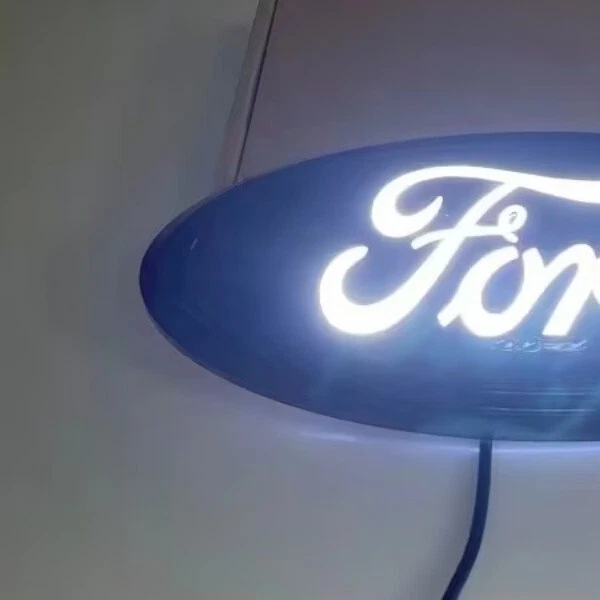 9 inch White LED Dynamic Light Grille Emblem Badge For Ford Ranger Edge Explorer Foto 3 de 3