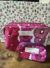 New Tracy Reese For Clinique Cosmetic Pouch Purse Set of 2 Pink Multi