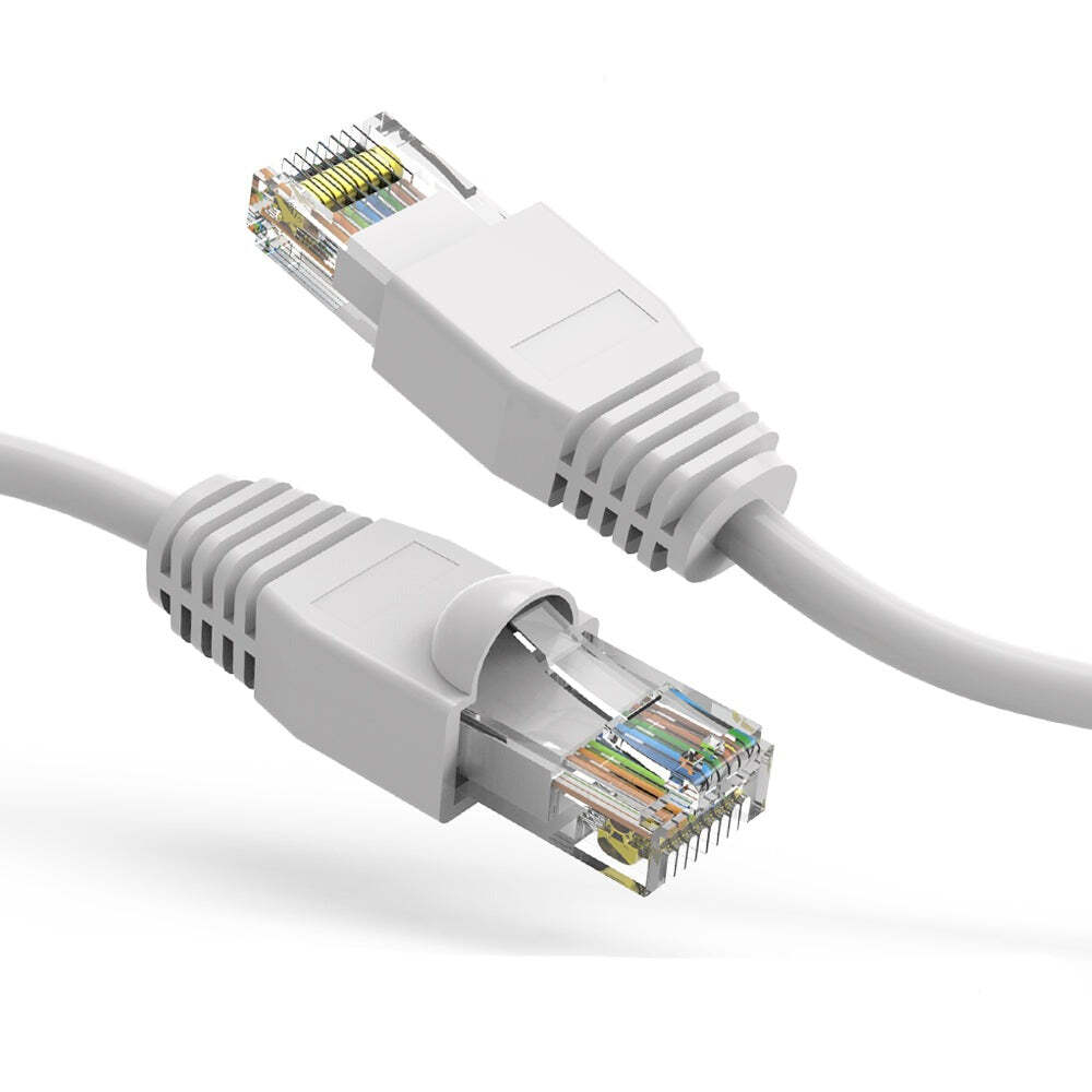 15Ft CAT6A UTP Ethernet Network Booted Cable White