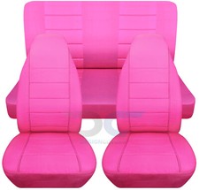 1976-present Fits Jeep Wrangler Seat Covers Canvas Front Rear Choose Colors 1976-present Fits Jeep Wrangler Seat Covers Canvas Front Rear Choose Colors