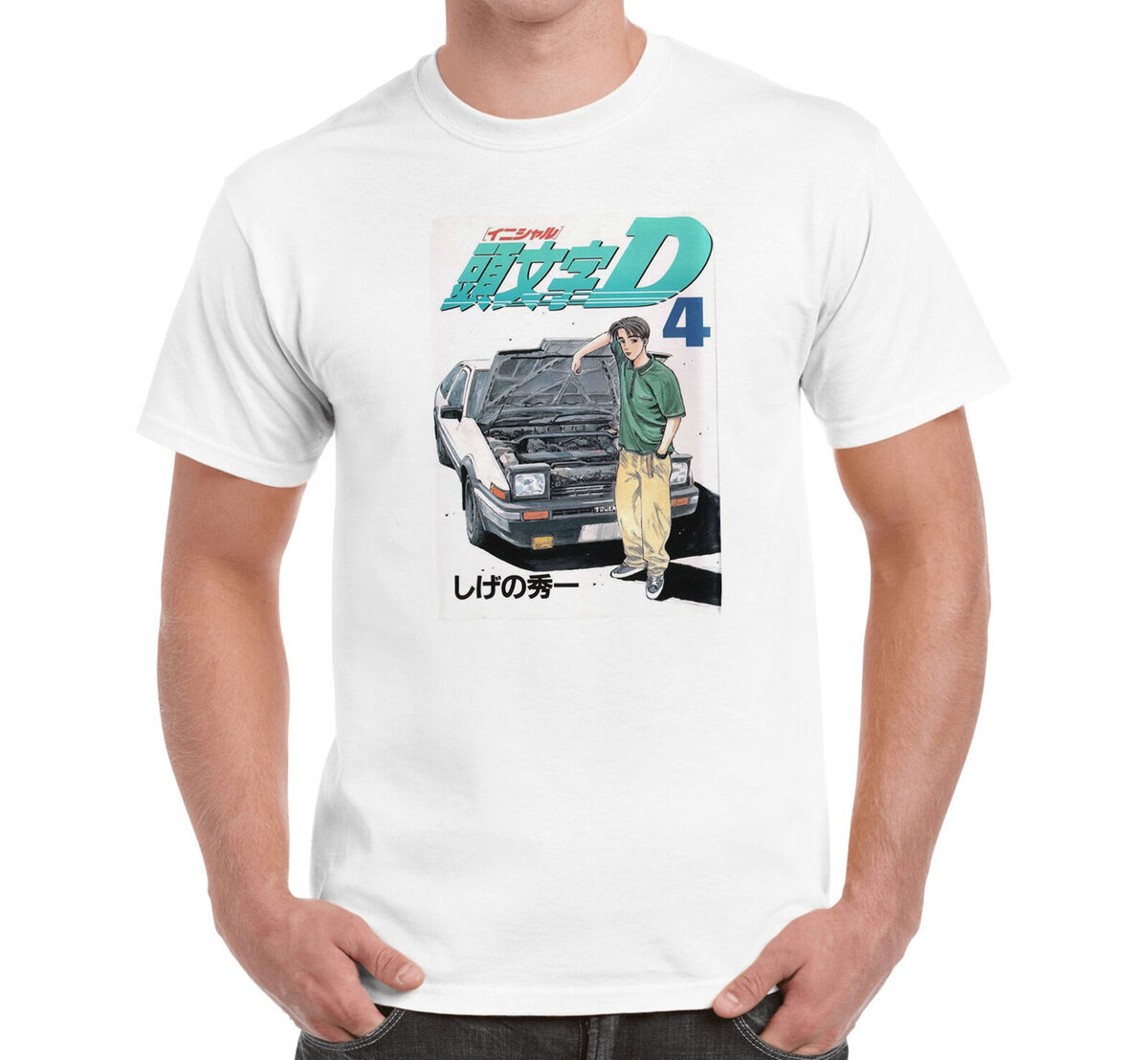 Initial D Anime Manga Cover Car Japanese T shirt