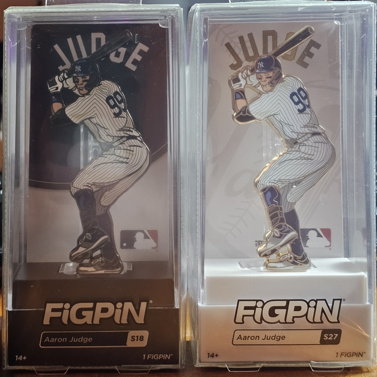 FiGPiN MLB Aaron Judge S18 Common (unlocked) & S27 Gold Chase