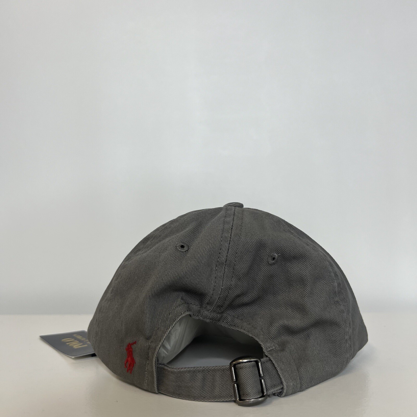 Polo Ralph Lauren bambini grande pony logo chino berretto a sfera grigio logo grande 2T 4T