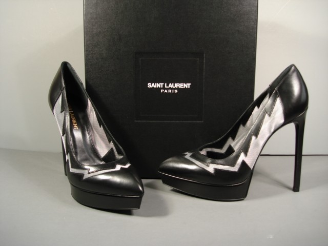 DÉCOLLETÉ CLASSICHE SAINT LAURENT YSL 37 RETE NERA JANIS PLATEAU PUNTA A PUNTA