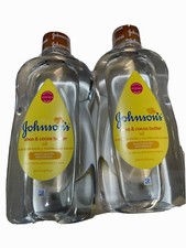 2x Johnson's Baby Oil, Mineral Oil Enriched with Shea  Cocoa Butter 20 fl. oz
