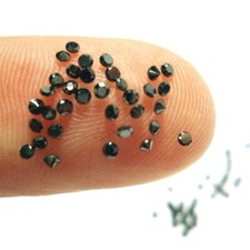Wholesale Lot 1mm Round Faceted Natural Black Spinel Loose Calibrated Gemstone