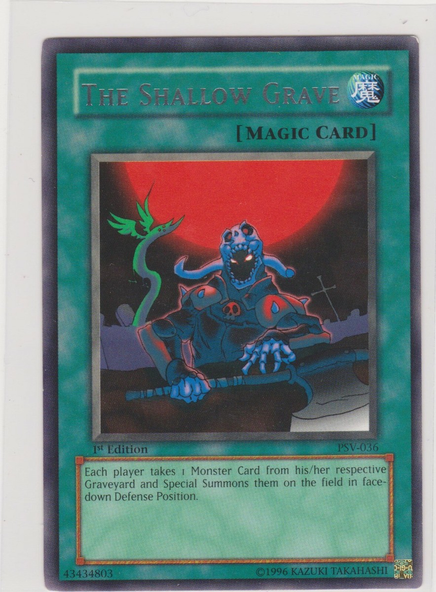 Yugioh 1st Edition The Shallow Grave Rare PSV-036 Pack Fresh Never