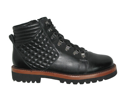 Blondo Helen WP Waterproof Hiker Boots USA Women Size 7 M Black Leather+SIde Zip