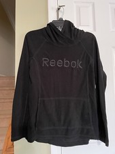 Women s Reebok Hoodie Size M Black Jacket
