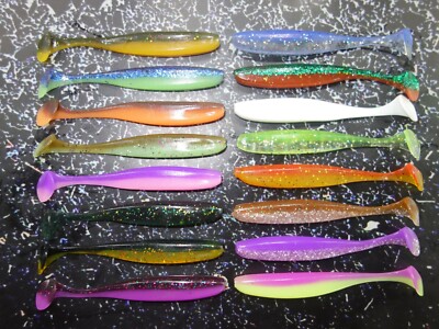 3x Super Easy Shad 7,5cm Gummifisch Lockstoff Zander Barsch Stint UV Köder Bass