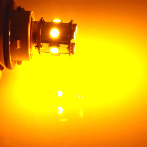 10 x 6 Volt Amber Yellow 1156 BA15S LED Motorbike Turn Signal Light Bulb 6V DC - Picture 6 of 6