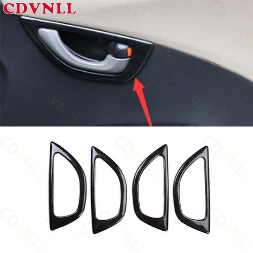 For Honda Fit Jazz 09-13 Black Wood Grain Inner Door Handle Frame Cover Trim 4P - Picture 1 of 8