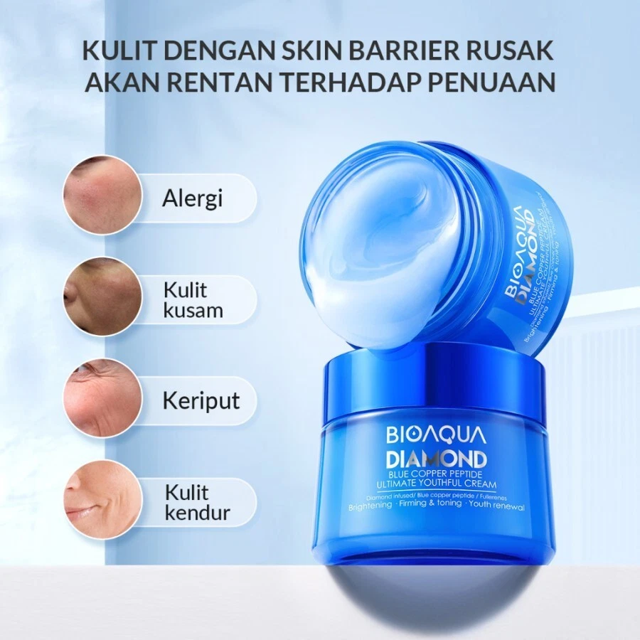 Crema juvenil BIOAQUA Diamond Blue Copper Péptido Ultimate 50 g Foto 2 de 4