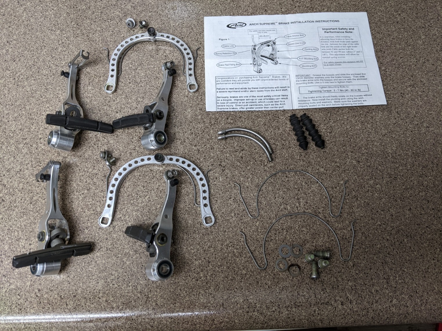 Avid Arch Supreme Brakes Full Set Front and Back Very Rare! eBay
