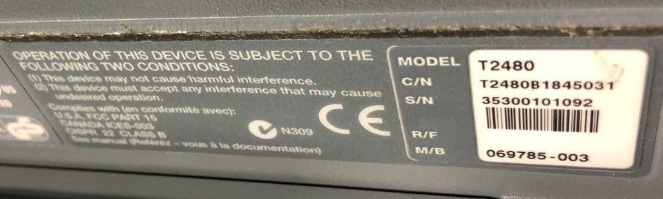Intermec Trakker Antares 2480 Stationary Data Collection Computer ...