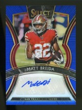 2019 Panini Select MATT BREIDA Blue Prizm Auto/Autograph #85/99 49ers