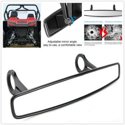 15'' UTV Rear Side View Center Mirror w/ 2'' Clamps For Can Am Commander Maverick