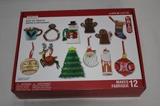 Christmas Holiday Ornaments Kit for kids 6 years 61 Pc to make 12 ornaments NEW