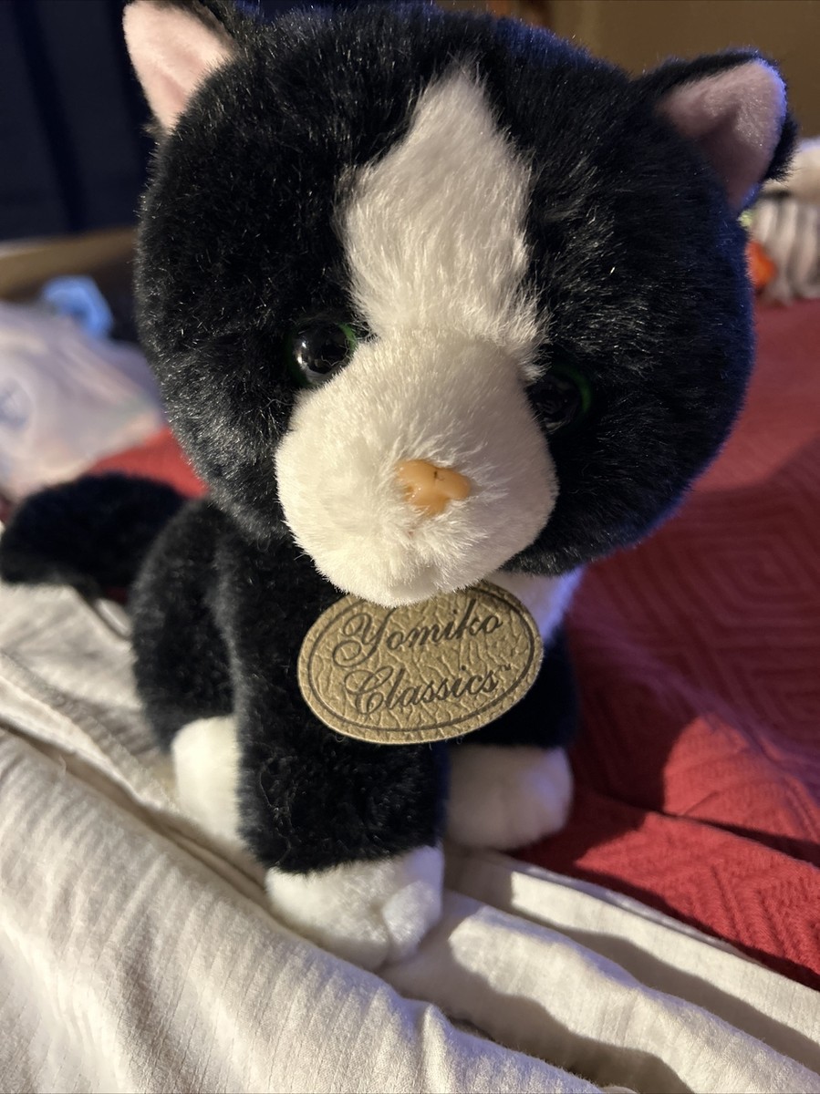 Russ Berrie Yomiko Classics Black White Cat Plush