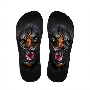 tiger print flip flops
