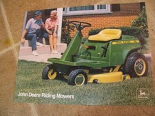 Vintage John Deere Riding Mowers 66 68 96 Advertising Sales Brochure 1975