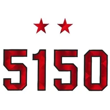 EVH Eddie Van Halen EVH 5150 with Stars Guitar Decal Set, Red