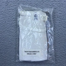 VTG Sears Roebuck & Co Thermal Ribbed Top ONE* Made in USA White Shirt Womens L