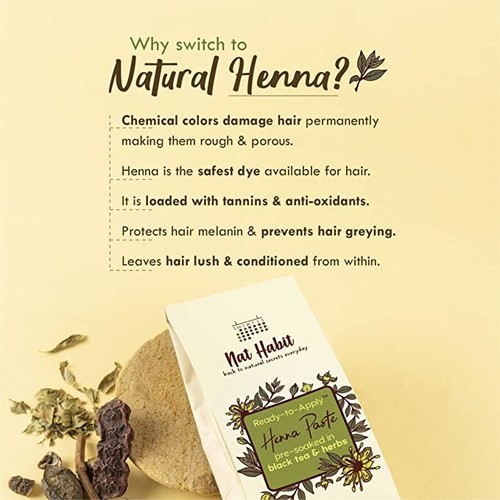 Natural Secrets Everyday Ready-To-Apply Henna Paste, Soaked In Black Tea & Herbs - Picture 3 of 6
