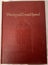 Worship & Service Hymnal (1) Red 1970's Vintage Church Holiday Christmas Carols