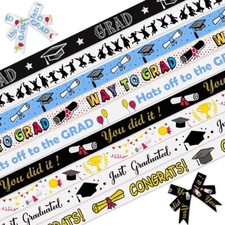 9 Rolls 3/8" 27Yards Graduation Grosgrain Ribbon Class of 2024 Ribbons Gradua...
