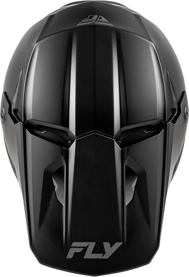 Casco sólido cinético Fly Racing Youth, talla mediana, negro mate Foto 3 de 4