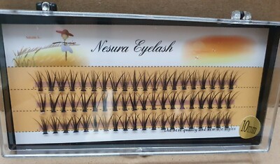 60x einzelne falsche schwarze Wimpern super dicke natürliche Volumenwimpern 10mm 