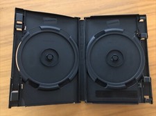 Double dvd cases empty with BLOCKBUSTER Logo Inside.