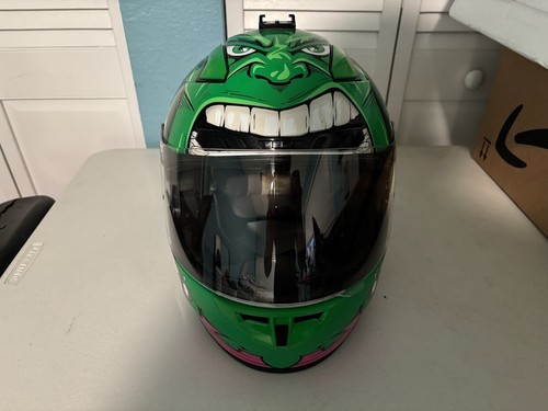 MARVEL HJC CL-17 INCREDIBLE HULK Full Face Motorcycle Helmet (Medium) - Picture 3 of 10