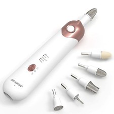 Electric Manicure Pedicure Kit Nail File Grinder Set White