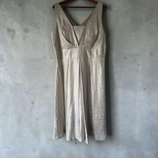 Adrianna Papell Occasions Women's Size 14W Champagne Metallic Cocktail Dress