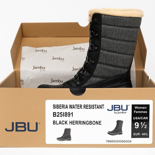 JBU by Jambu Siberia women’s black herringbone winter boots, size 9.5 M - Picture 7 of 8