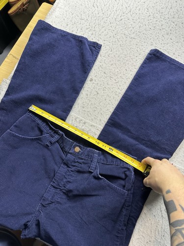 Vintage Men’s Wrangler Corduroy Bootcut Flare Pants 70s Western Blue 30x32 70s by Wrangler, $29.95 - Photo 7