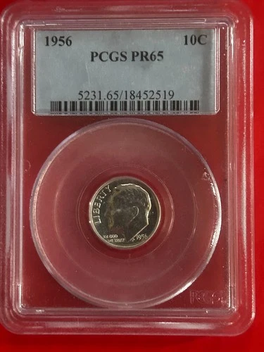 1956 Graded 65 Silver Roosevelt Dime!!!