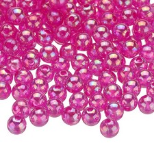 1000pcs Acrylic Round Beads AB Colors 6mm Loose Craft Beads Rose AB