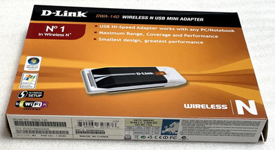D-Link DWA-140 Wireless N Hi-Speed USB Mini WiFi Adapter für PC Laptop