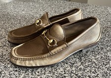 Gucci 1955 Horsebit Accent Loafers Men 9 UK 8.5 Brown Leather